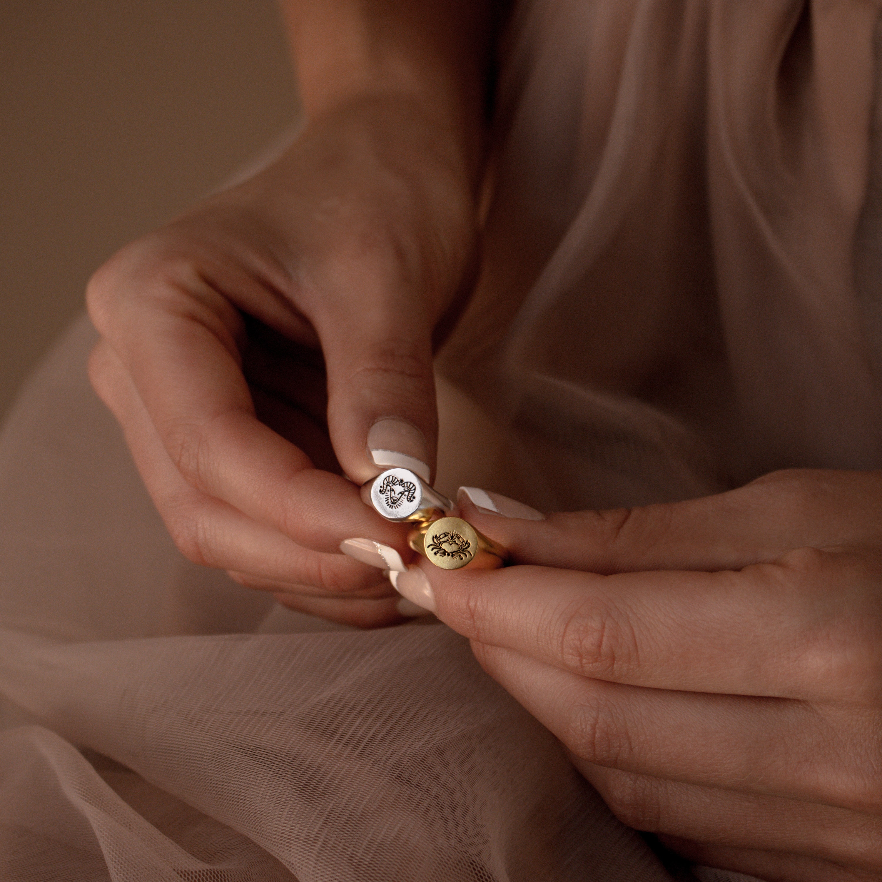 Custom Zodiac Signet Ring by Caitlyn Minimalist • Personalized Chunky Statement Ring • Celestial Jewelry • Best Friend Gift • RM77