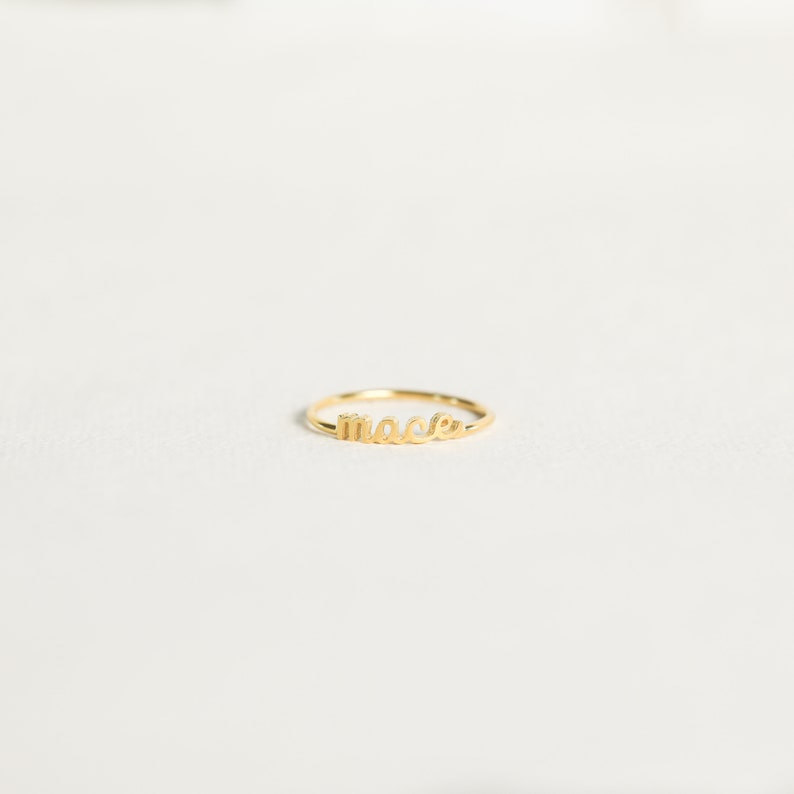 Dainty Name Ring by CaitlynMinimalist Custom Name Ring Perfect Gift for New Mom Bridesmaid Gifts RM69F88 image 10