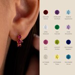 Ruby Hoop Earrings