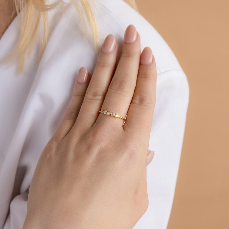 Initial Morse Code Ring by Caitlyn Minimalist Diamond Ring with Personalized Letter Cute Jewelry for Couples Anniversary Gift RM105 image 3