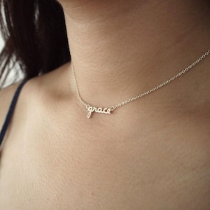 Personalized Name Jewelry • Tiny Name Necklace • Baby Girl Name Necklace • Bridesmaids Gift • Baby Shower Gift • Gift for Mom • NM03F88