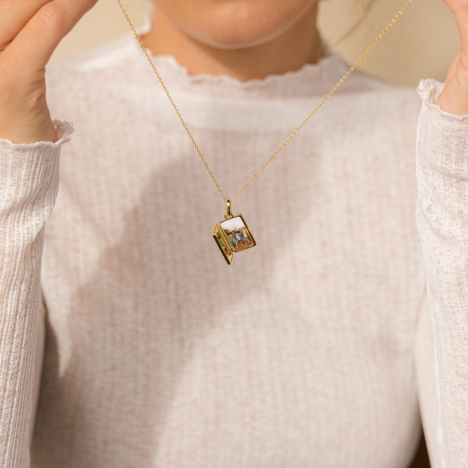 Pearl Locket Necklace by Caitlyn Minimalist Silver Locket - Etsy