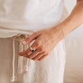 Black Signet Ring by Caitlyn Minimalist • Statement Ring, Pinky Ring, Chunky Ring for Men & Women • Enamel Jewelry • Boyfriend Gift • RR059