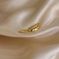 Celestial Wave Ring by Caitlyn Minimalist • Curved Diamond Star Ring • Chunky Gold Dome Ring • Summer Jewelry • Perfect Gift for Her • RR161