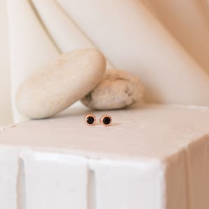 Black Diamond Stud Earrings for Minimalist Look Dainty Diamond Earrings Perfect to Pair with any of Your Sets ER037 image 2