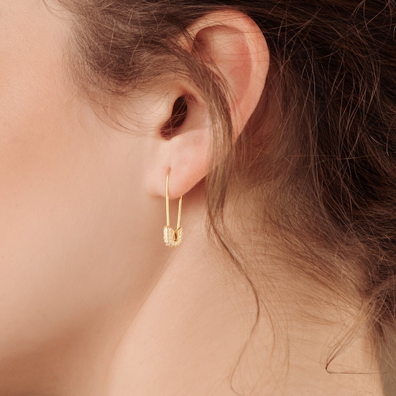 Etsy safety pin clearance earrings