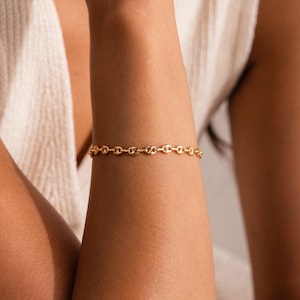 Pulsera Mini Mariner de Caitlyn Minimalist • Pulsera de eslabones delicados • Cadena minimalista para combinar • Joyería de verano • Regalo para ella • BR127