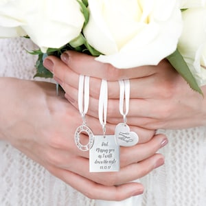 Actual Handwriting Charm • Bouquet Photo Charm • Bridal Bouquet Charms • Memorial Wedding Bouquet Charm • Bridal Shower Gift • CM15F61 RECTANGLE