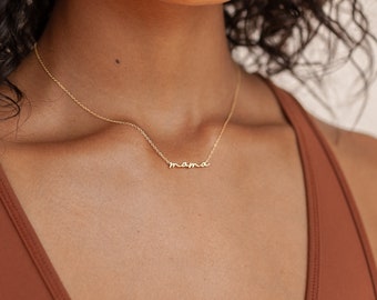 Dainty Mama Necklace by Caitlyn 