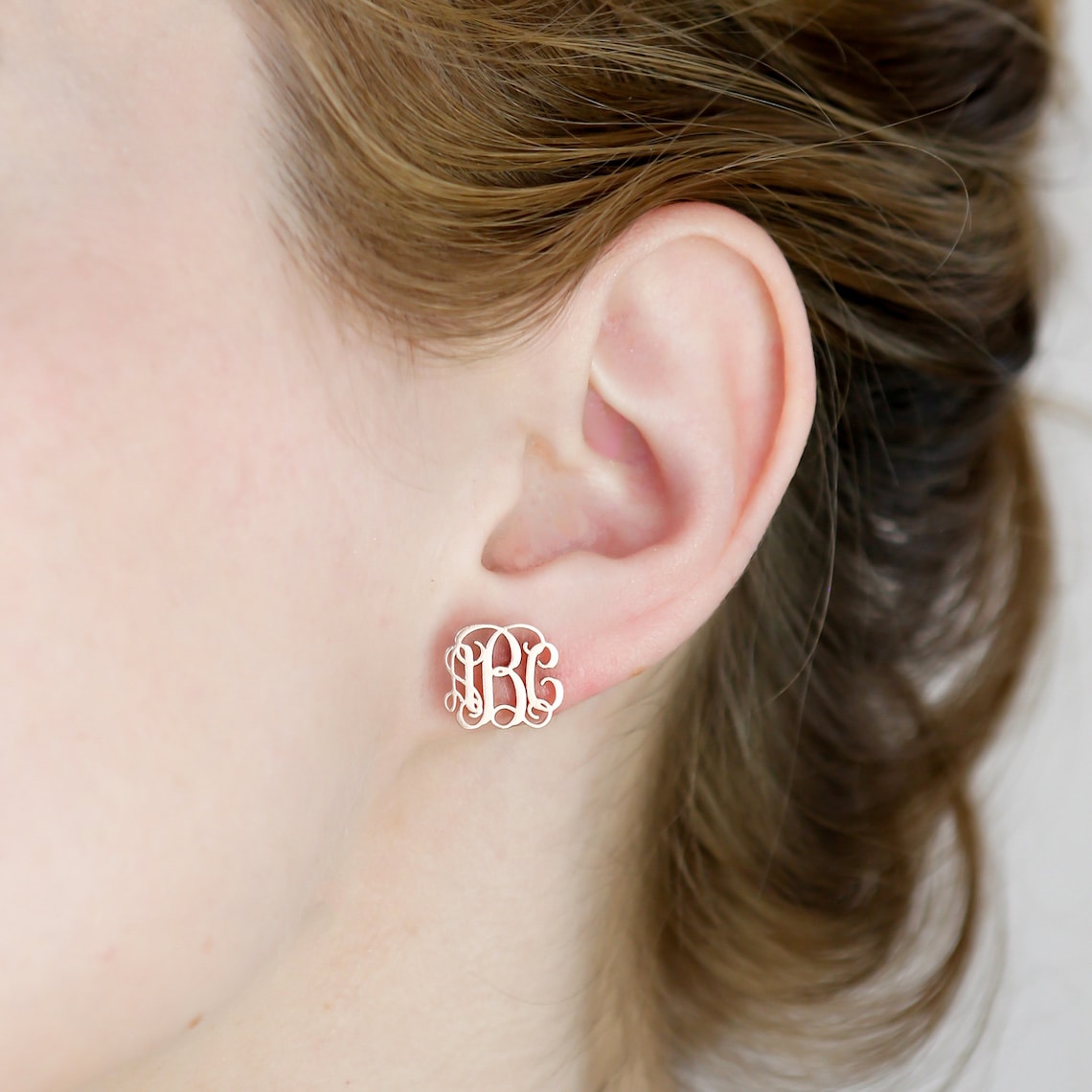 Dainty Monogram Earrings