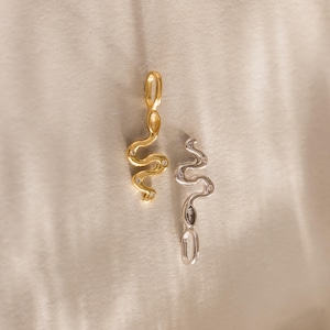 Pave Viper Charm by Caitlyn Minimalist • Diamond Snake Charm • Necklace & Bracelet Charms in Gold • Statement Jewelry • Gift for Her • XR072