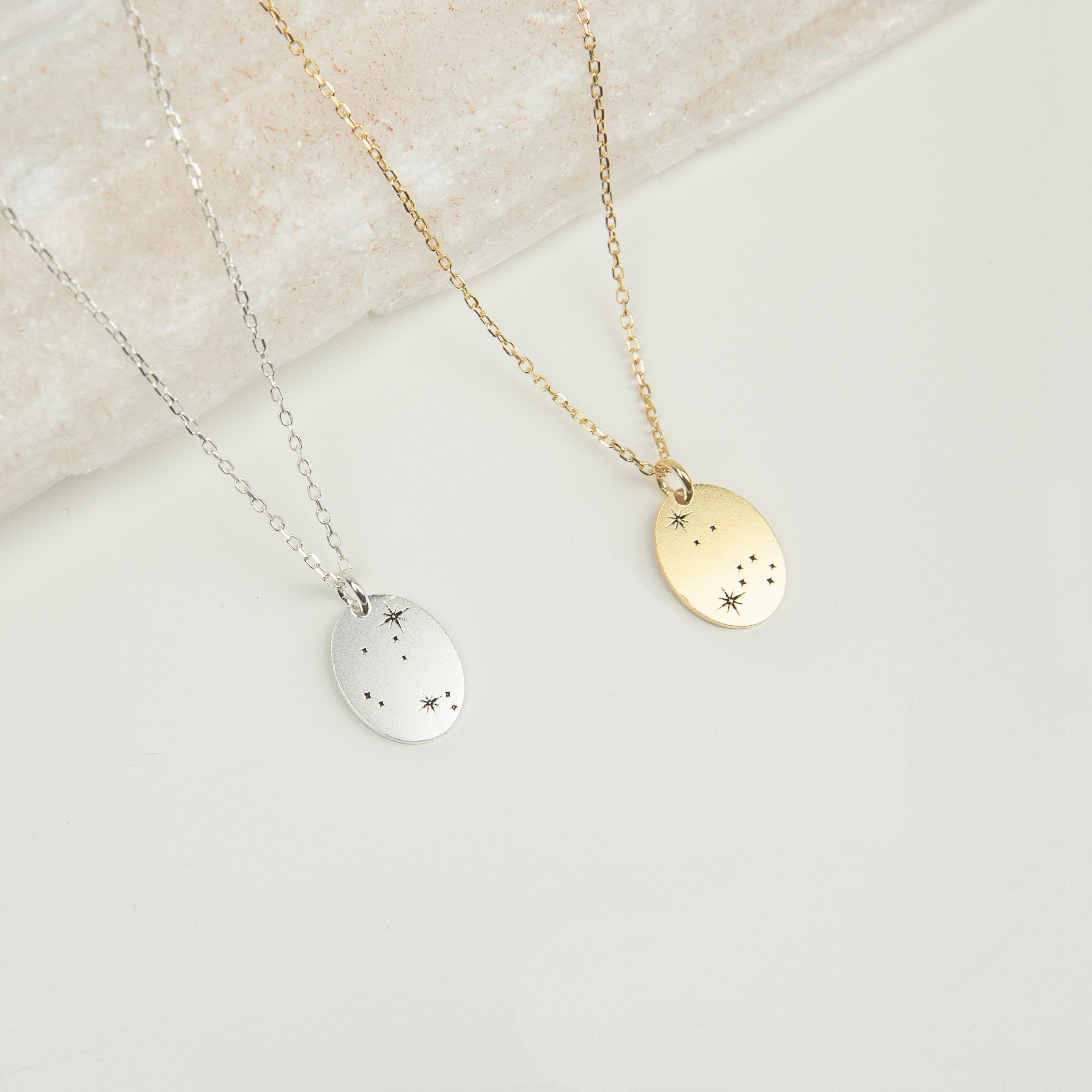 Star Signet Necklace Custom Zodiac 