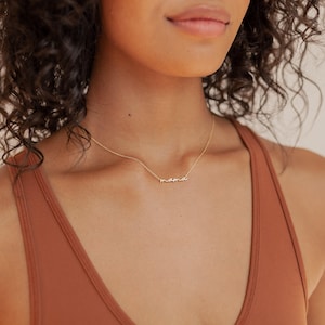 Dainty Mama Necklace by Caitlyn Minimalist in Sterling Silver, Gold & Rose Gold • New Mom Necklace • Perfect Gifts for Mom • NR014 image 3