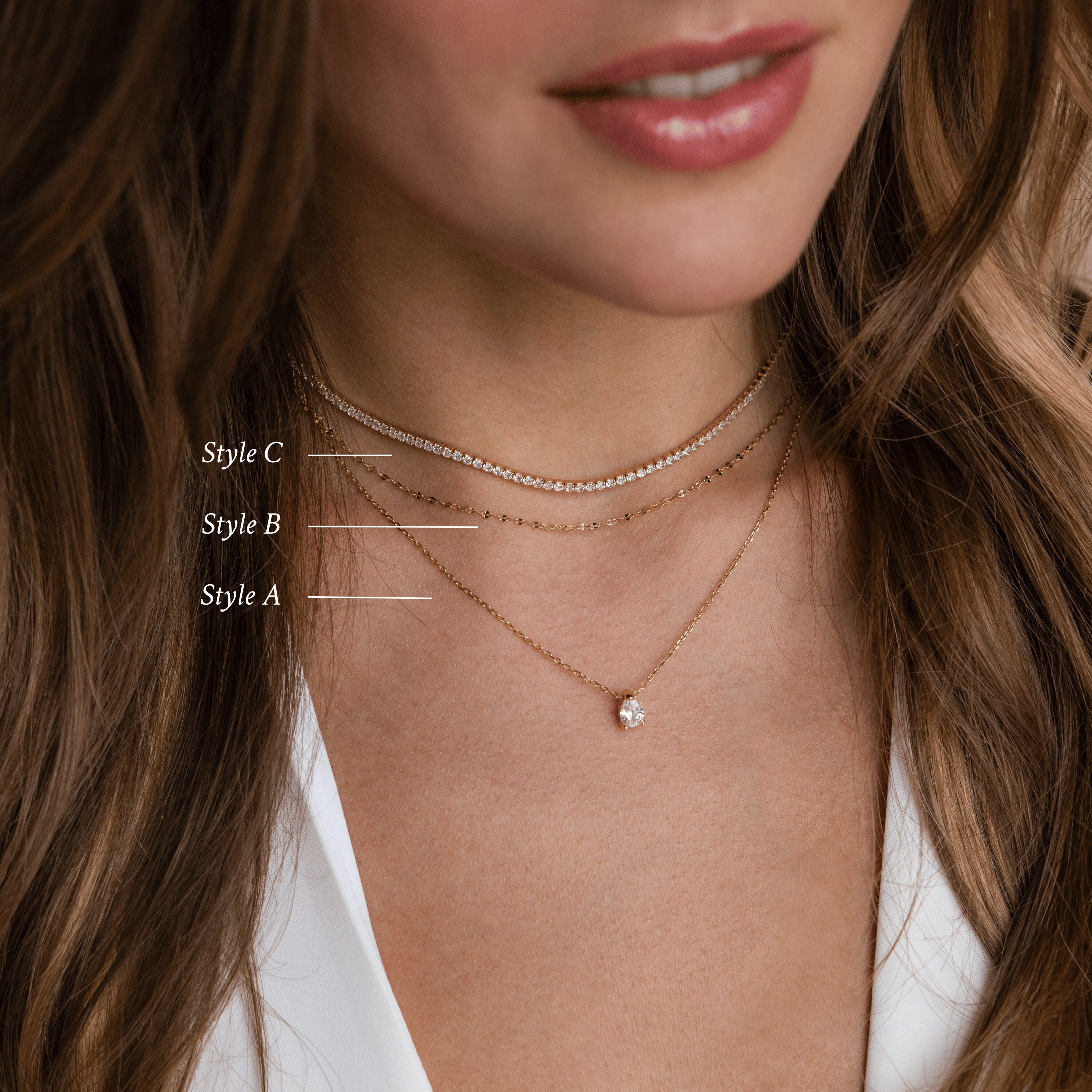 【関税・送料無料】Caitlyn Minimalist★Rae Diamond ネックレス Dainty Rae Teardrop Diamond Necklace | Caitlyn Minimalist