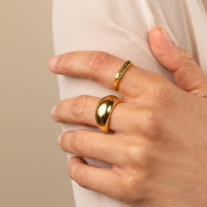 Custom Signet Ring • Name Ring • Stackable Bar Ring • Minimalist Ring • Personalized Engraved Ring • Birthday Gift for Her • RM32F100 image 4