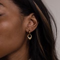 Dangling Teardrop Hoop Earrings by Caitlyn Minimalist • Chunky Petal Drop Earrings • Minimalist Jewelry • Valentine Gift for Wife • ER635