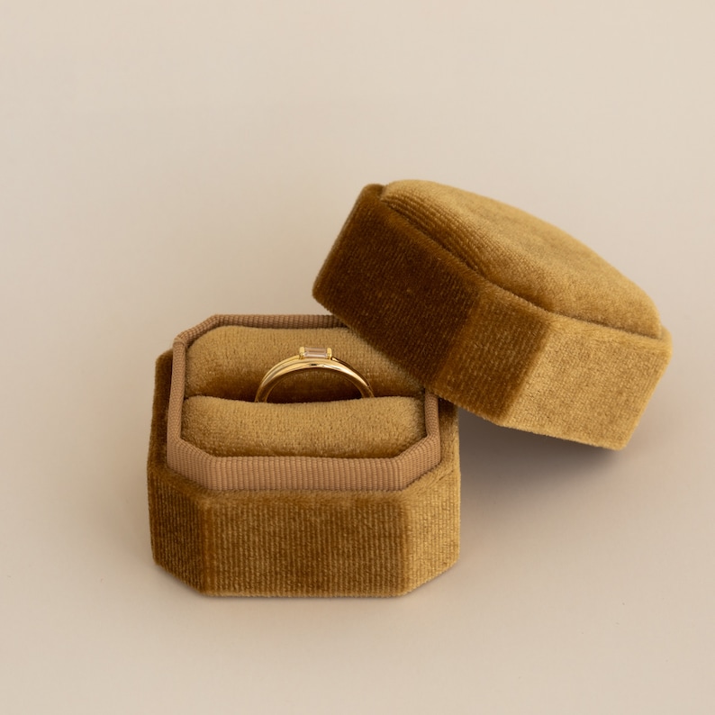 Velvet Ring Box by Caitlyn Minimalist Dainty Engagement Etsy