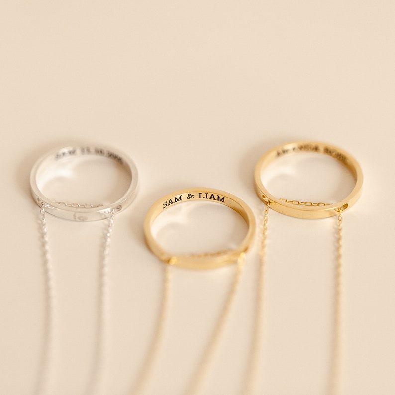 Die Inner Circle Halskette Halskette mit versteckter Botschaft Perfektes Geschenk für Sie Brautjungferngeschenke NM73F31 Bild 1