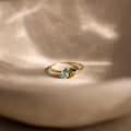 Pear Toi Et Moi Ring by Caitlyn Minimalist \u2022 Duo Teardrop Birthstone Ring \u2022 Custom Promise Ring \u2022 Couples Jewelry \u2022 Gift for Mom \u2022 RM210
