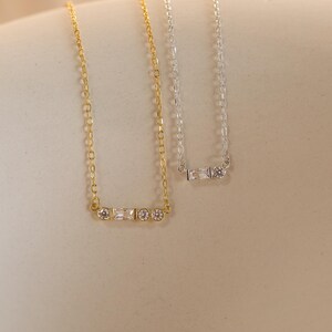 Initial Morse Code Necklace by Caitlyn Minimalist • Custom Diamond Letter Necklace • Dainty Initial Jewelry • Gift for Mom • NM124 image 8