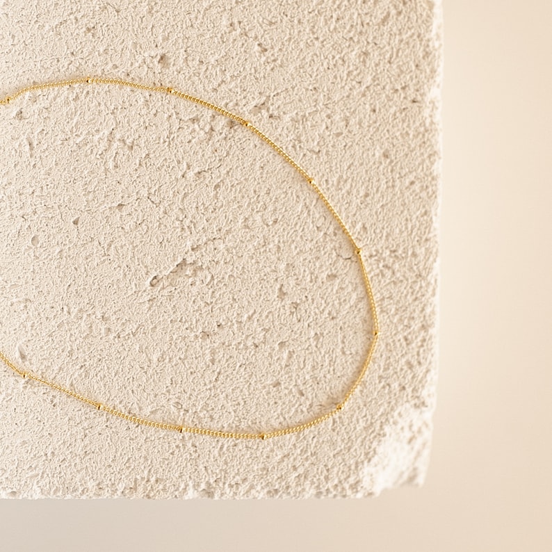 Satellite Necklace in Gold, Rose Gold, Sterling Silver by Caitlyn Minimalist Minimalist Necklace Layering Necklace NR017 18K GOLD