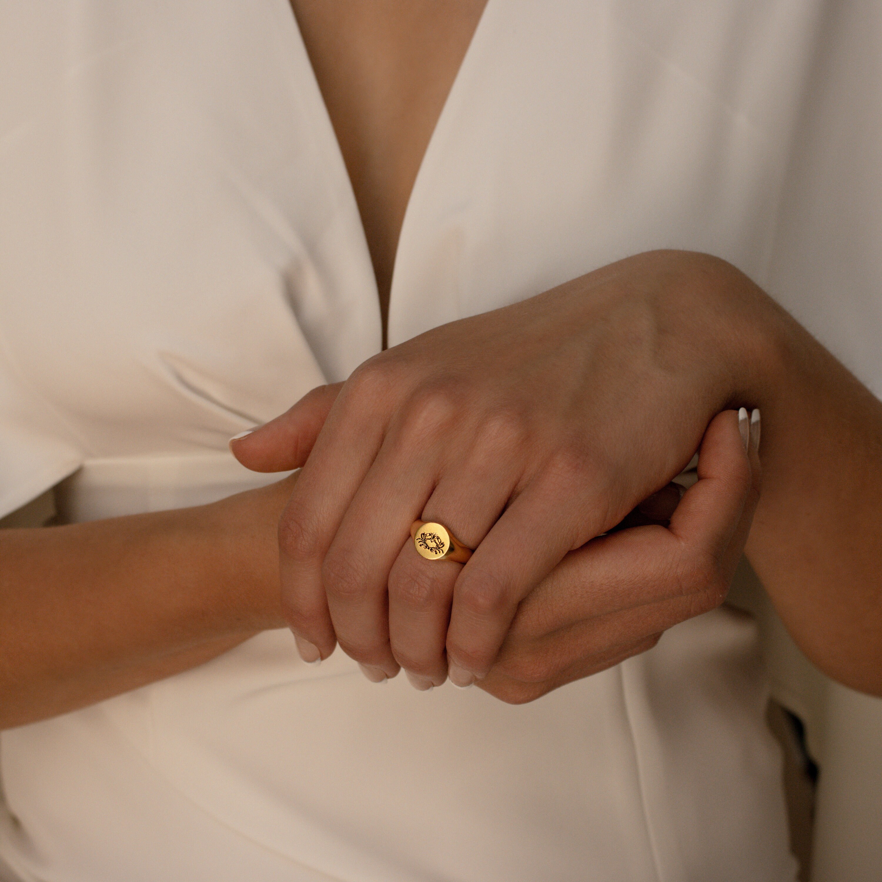 Custom Zodiac Signet Ring by Caitlyn Minimalist • Personalized Chunky Statement Ring • Celestial Jewelry • Best Friend Gift • RM77