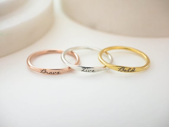 Baby name ring sale