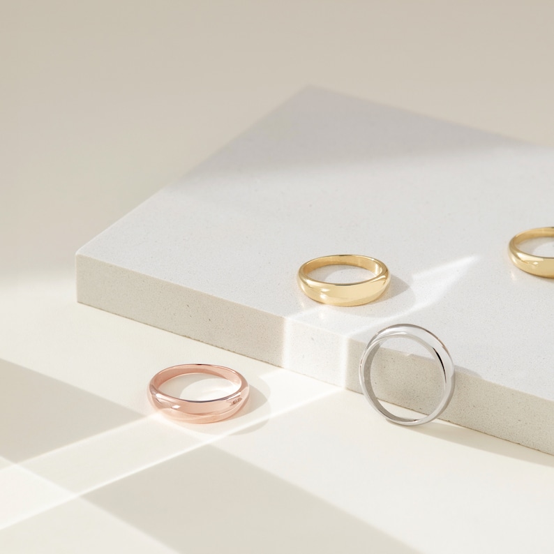 DOME Ring • Minimalist Ring • Modern Geometric Ring • Silver Ring, Gold Ring • Statement Ring • Pinky Ring • RR001 image 8