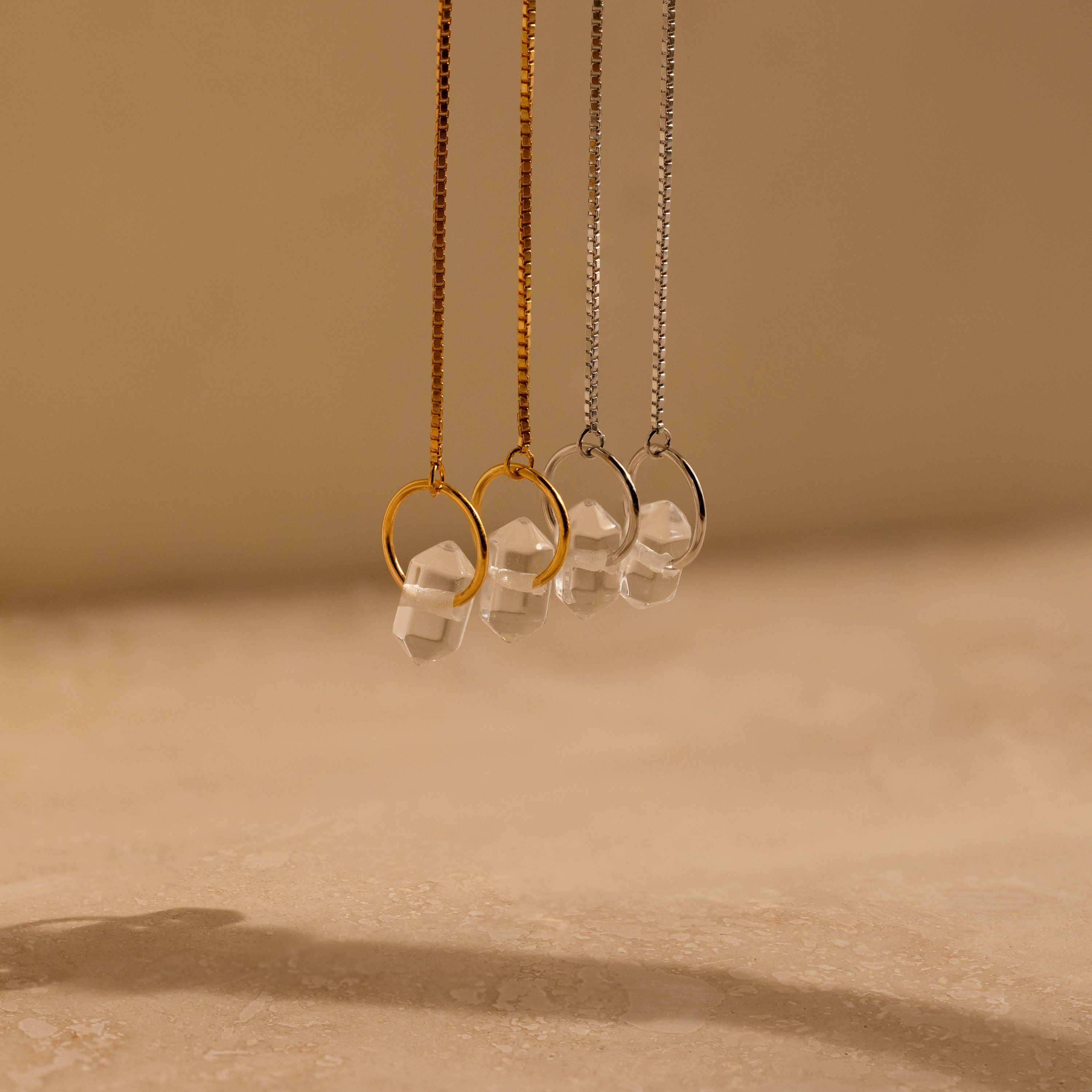 Herkimer Diamond Earrings by Caitlyn Minimalist • Diamond Gemstone Threader Earrings • Dainty Stud Earrings • Crystal Jewelry • Gift for Her