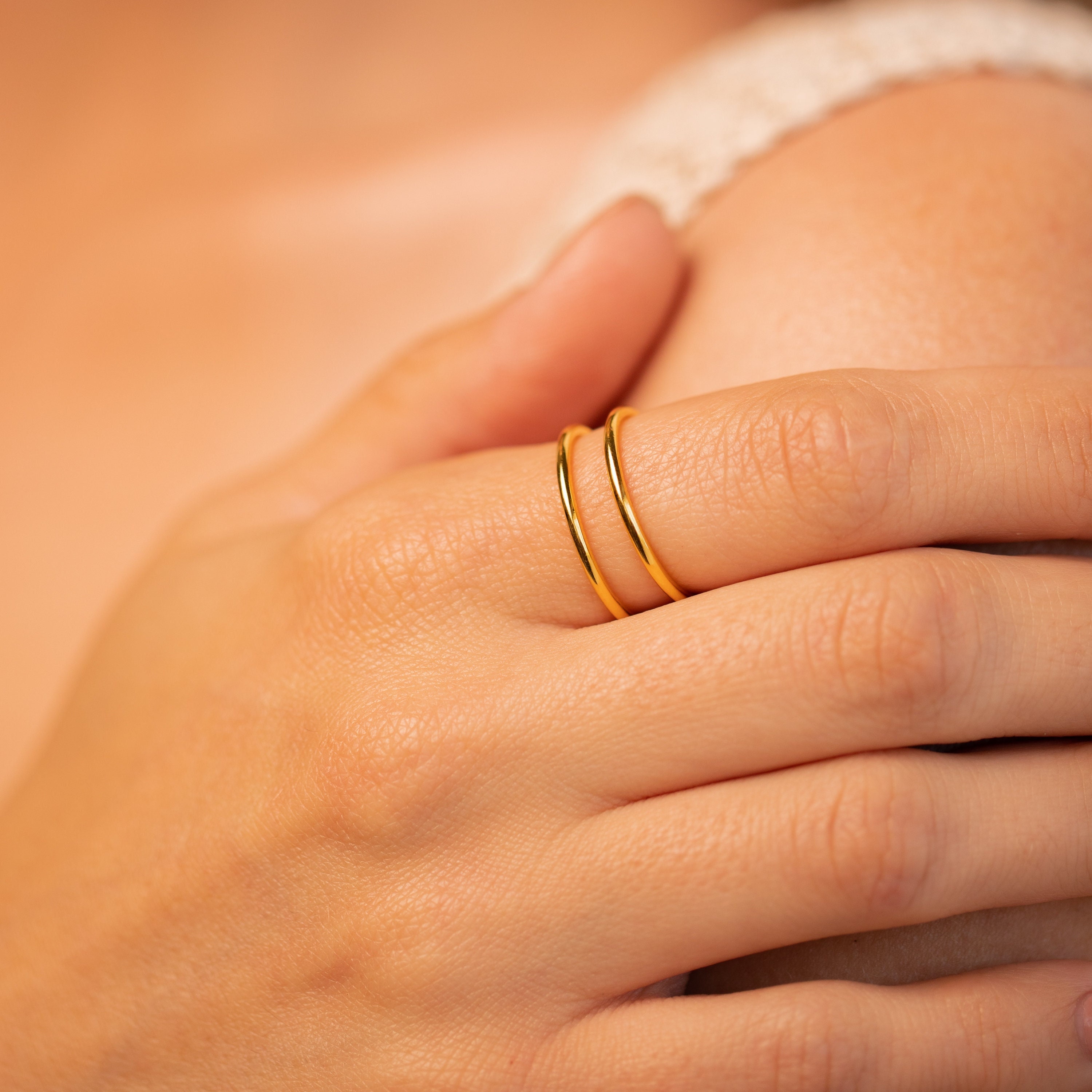 Thin Double Band Ring by Caitlyn Minimalist • Minimalist