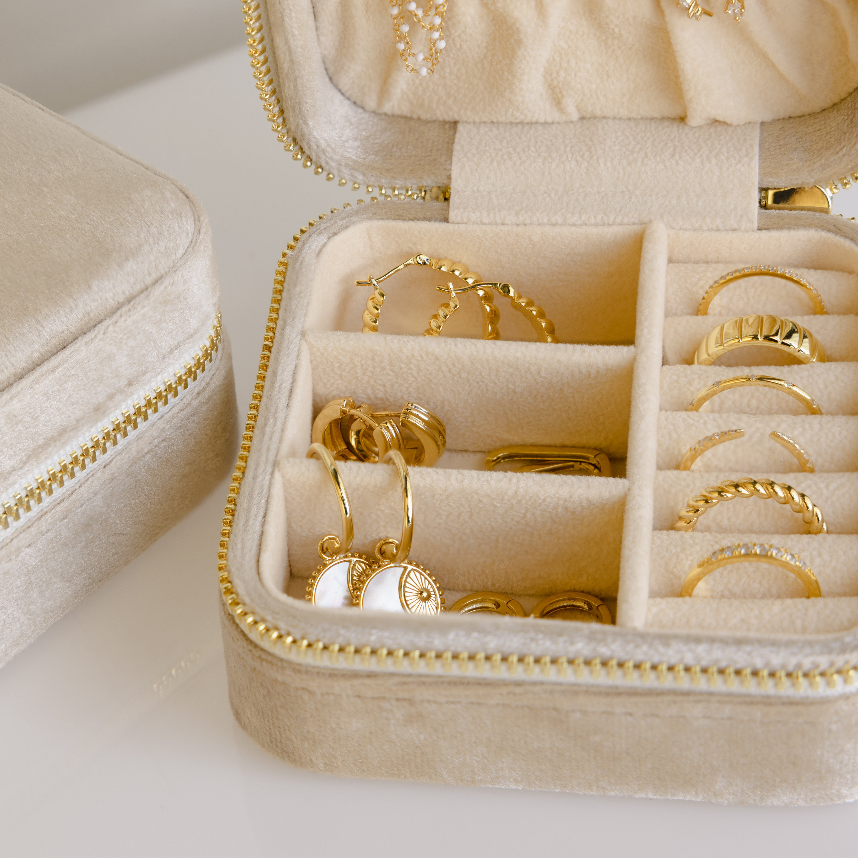 Square Velvet Jewelry Box by Caitlyn Minimalist • Jewelry