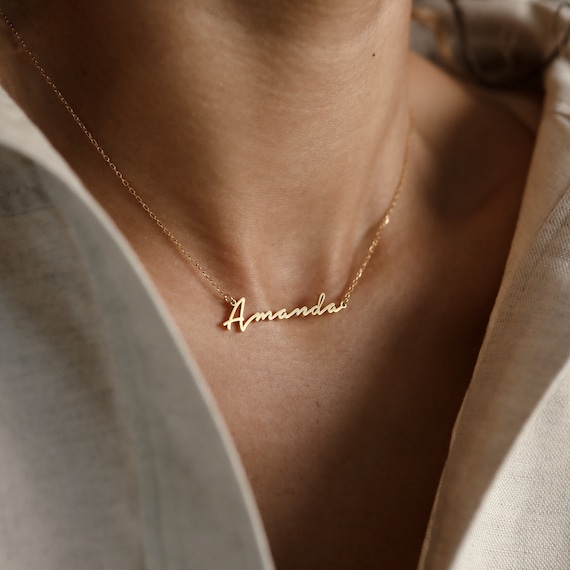 Personalized Name Necklace Minimalist Name Necklace by