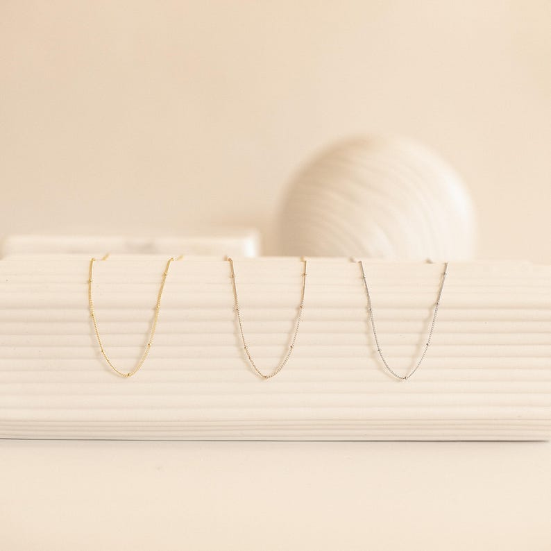 Satellite Necklace in Gold, Rose Gold, Sterling Silver by Caitlyn Minimalist • Minimalist Necklace • Layering Necklace • NR017 image 4