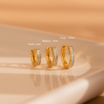 Opal Huggie Earrings