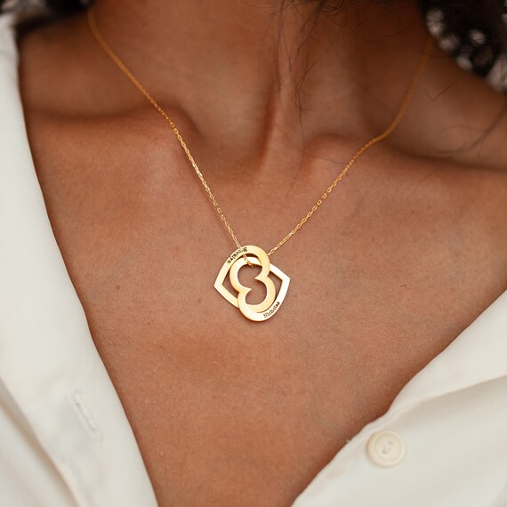Interlocking Hearts Necklace • Mother 