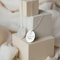 Fingerprint Handwriting Necklace in Sterling Silver • Memorial Fingerprint Jewelry • Memorial Gift • Gift for Grandma • NM48a