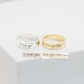 Memorial Handwriting Ring by Caitlyn Minimalist • Actual Handwriting Band Ring • Wedding Band • Personalized Gift • Gift for Dad • RM24