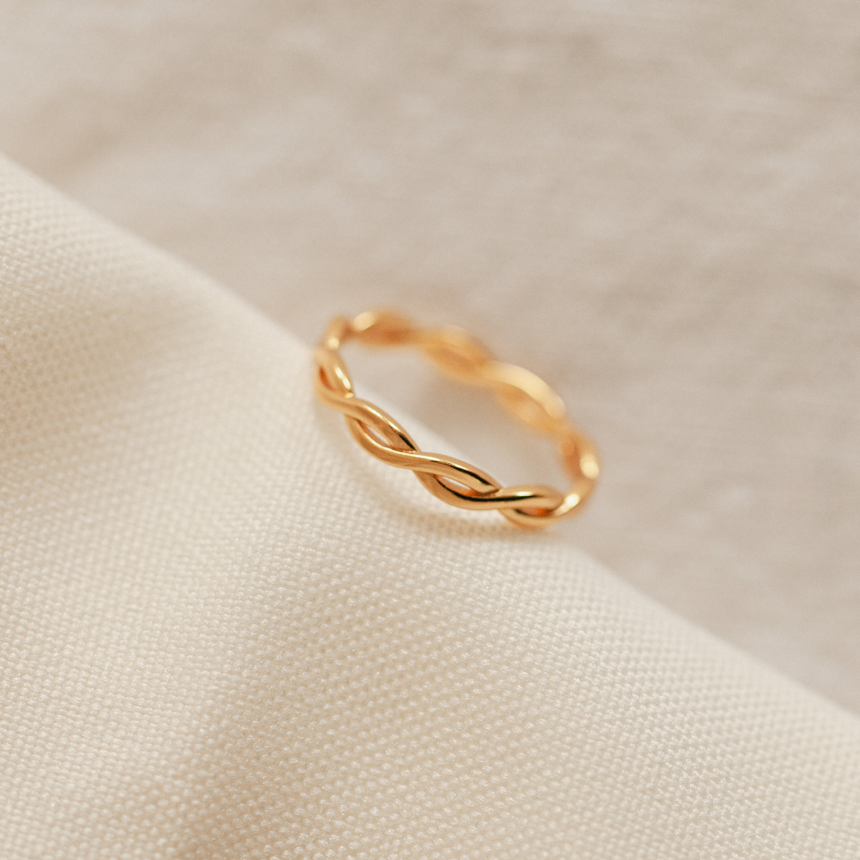 Braided Ring by Caitlyn Minimalist Braid Ring in Gold Friendship Ring Engagement Ring Perfect Gift for Her RR016