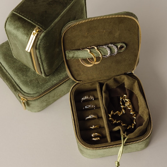 Velvet Jewelry Box With Drawstring by Caitlyn Minimalist
