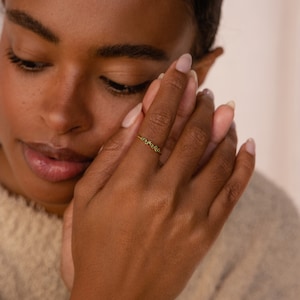 Tiny Birthstone Cluster Ring by Caitlyn Minimalist Best Friend Gift for Her Custom Gemstone Ring Dainty Minimalist Jewelry RM112 image 4