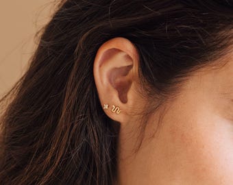 Python Dainty Snake Studs by Caitlyn Minimalist • Gold & Silver Statement Stud Earrings • Perfect Gift for Animal Lovers • ER244