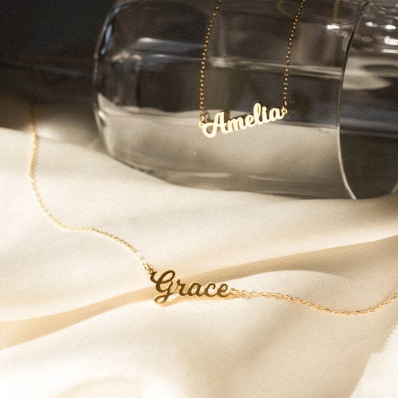 Dainty Name Necklace Minimalist Name 