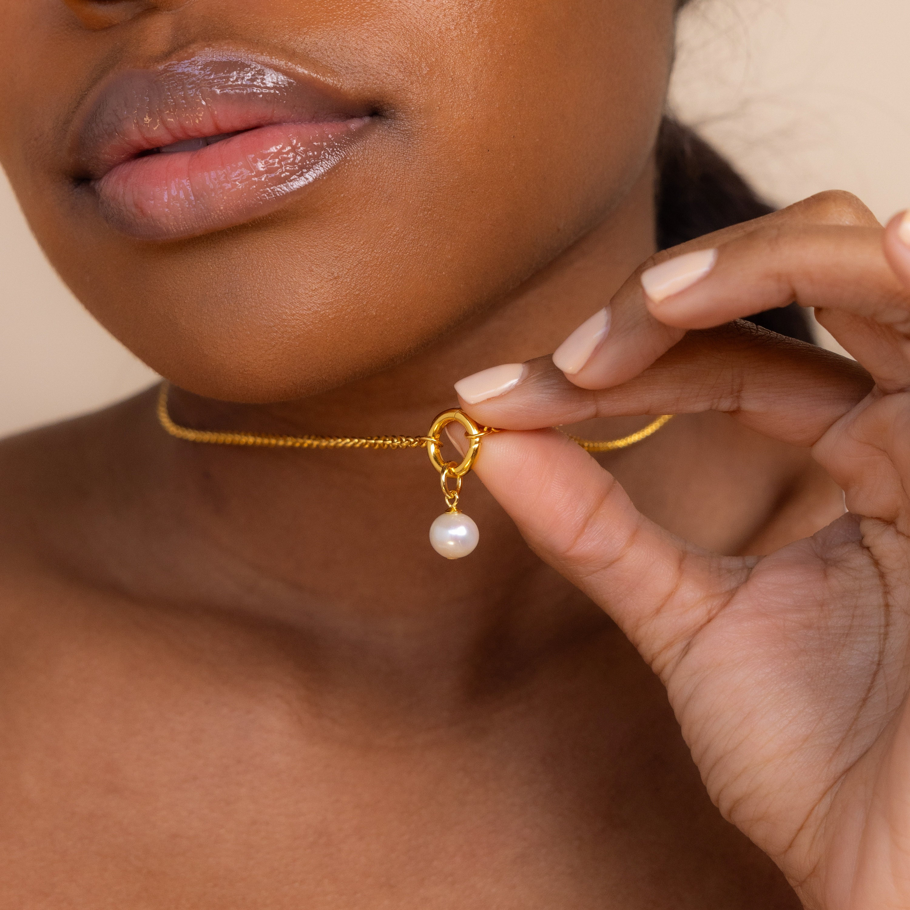 Classic Pearl Charm by Caitlyn Minimalist • Charm for Necklaces, Bracelets & Earrings • Perfect for Bridal Jewelry Set • Bridal Gift • XR018