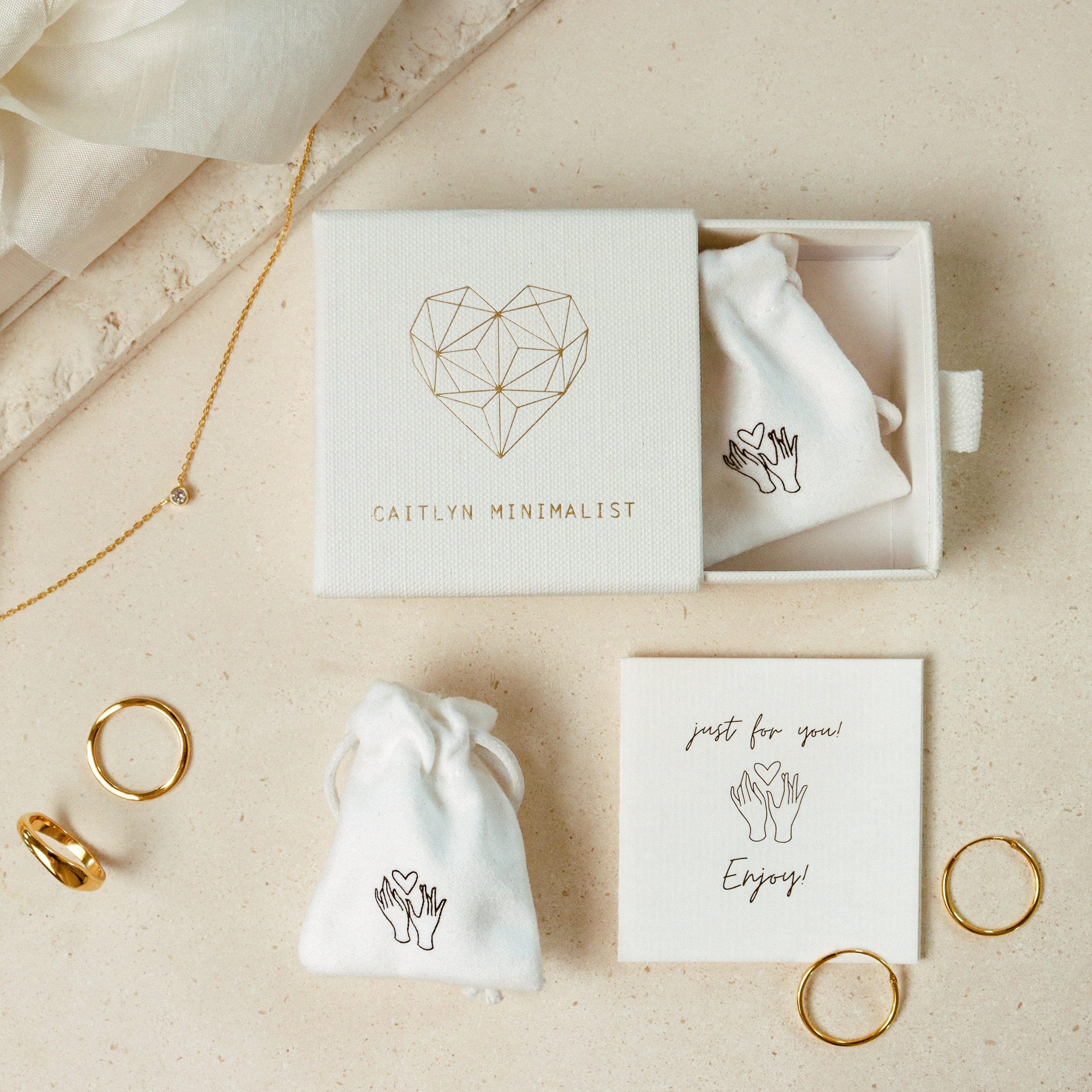 Onyx Dainty Charm Necklace by Caitlyn Minimalist • Trendy