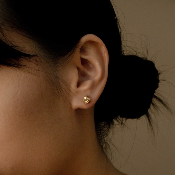 Love Knot Earrings Dainty Stud Earrings Minimalist Knot Earrings