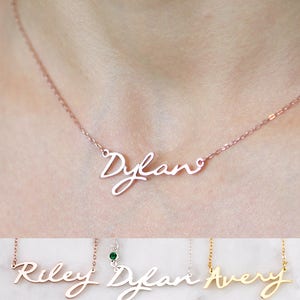 Custom Name Necklace Children Necklace Sterling Silver Necklace Baby Shower Gift Bridesmaid Gift Mom Gift NH02F52 image 4