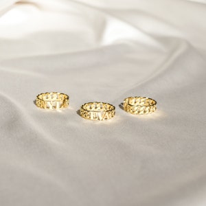 Curb Chain Name Ring by CaitlynMinimalist Curb Link Name Ring Custom Name Ring Bridesmaid Gifts RM65F33 image 9