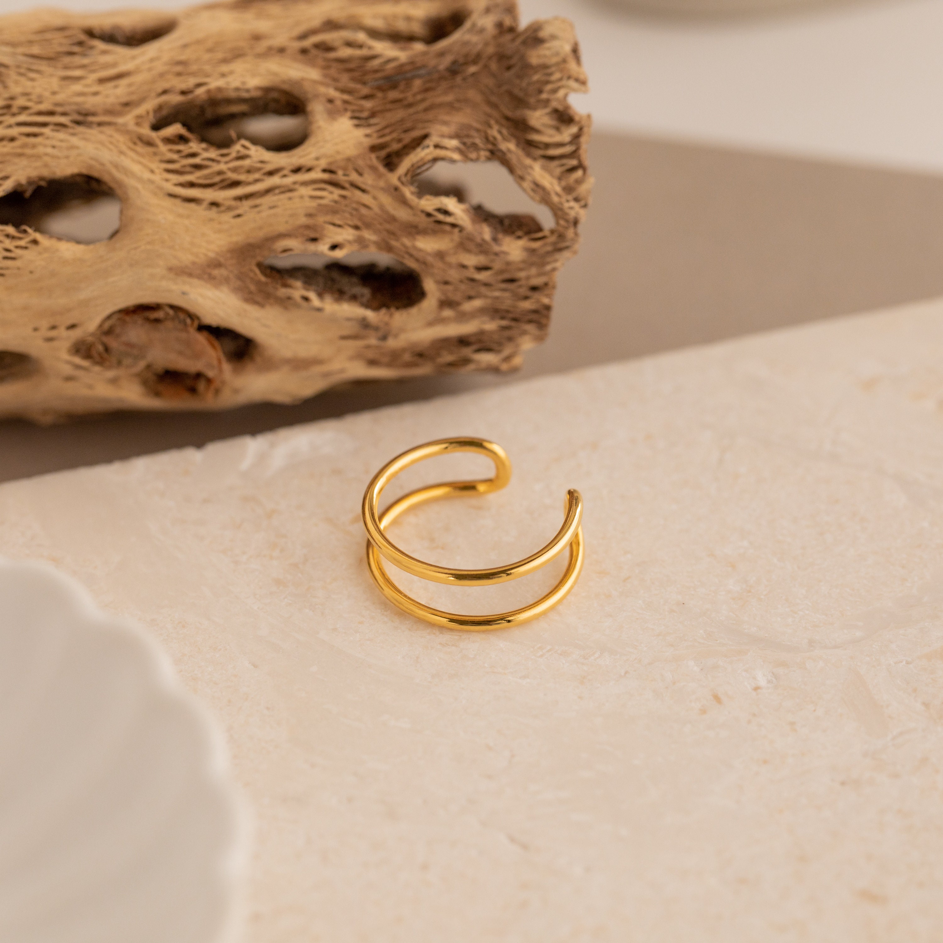 Thin Double Band Ring by Caitlyn Minimalist • Minimalist