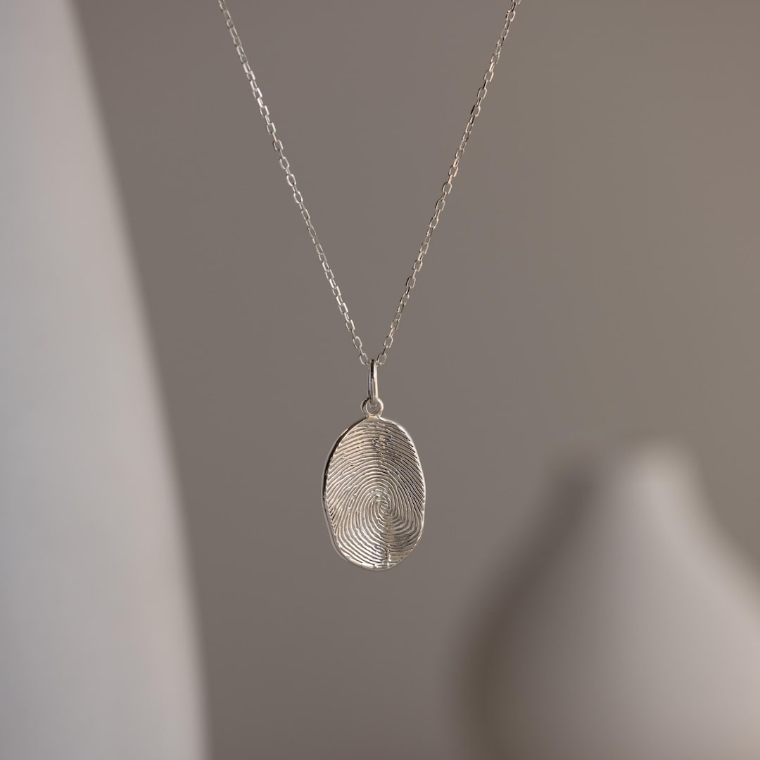 Custom Fingerprint Necklace by Caitlyn Minimalist • Engraved Pendant — free download