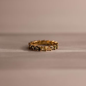 Marquise Green Ombre Ring by Caitlyn Minimalist • Peridot Birthstone Stackable Ring • Dainty Gemstone Jewelry • Birthday Gift • RR182